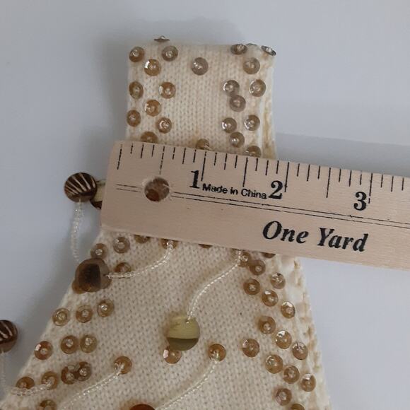 Vintage 1960s A Maxime Original 100% Wool Beaded Evening Volup Top Gypsy Fringe - Picture 15 of 15